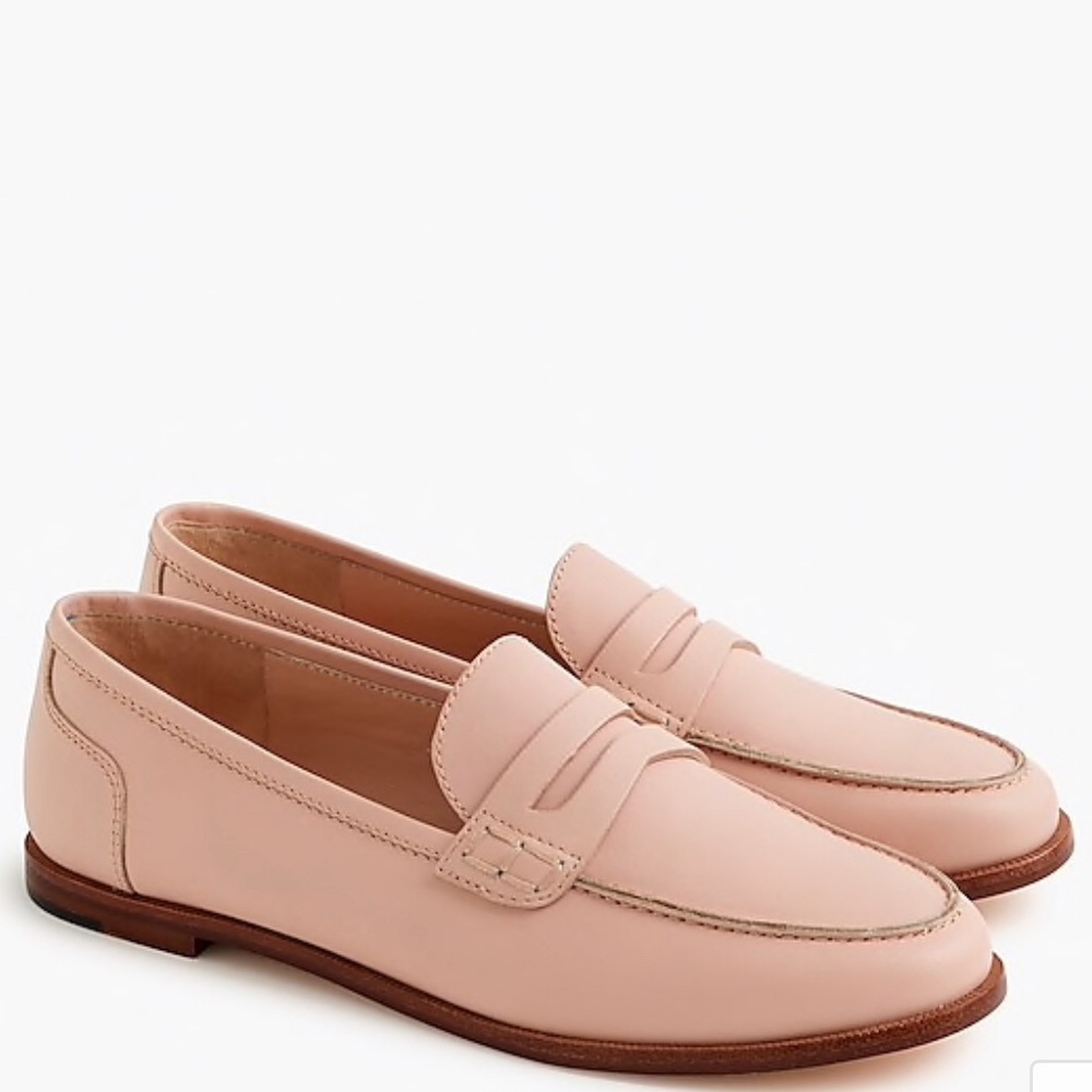 Elegant pink J.Crew NIB Ryan Leather Loafers 8.5